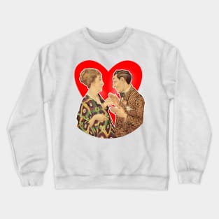 He talks, she listens: talking Crewneck Sweatshirt